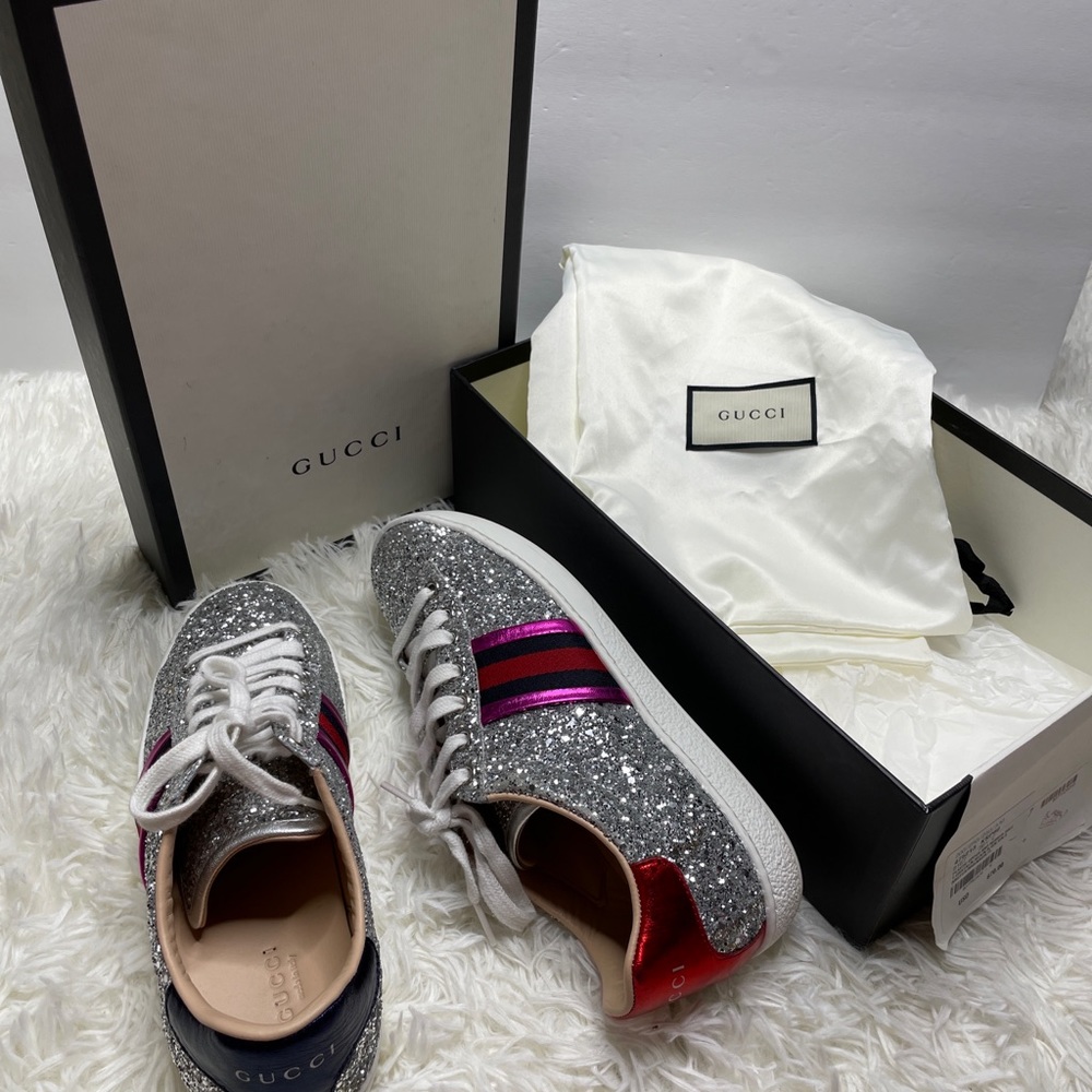 Gucci Glitter Ace Lace-up sneakers 36 1/2